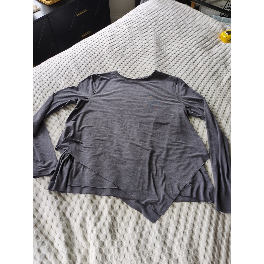 Lululemon Sweetest Day Asymmetrical Long Sleeve Top Gray Sz 4? See Measurements